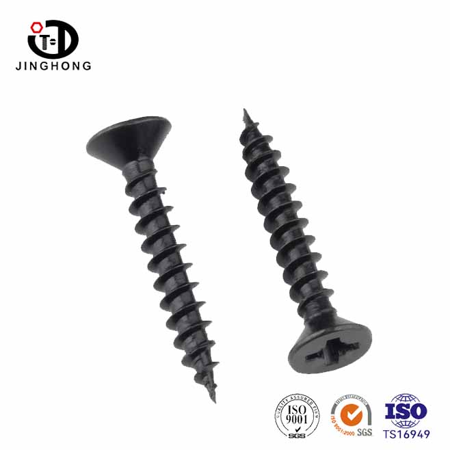 Phillips a testa piatta viti in legno nero